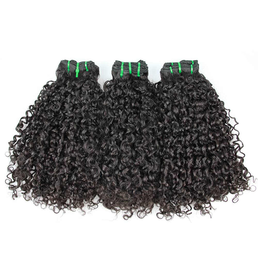 Stema Double Drawn Pissy Curly Virgin Human Hair Bundles